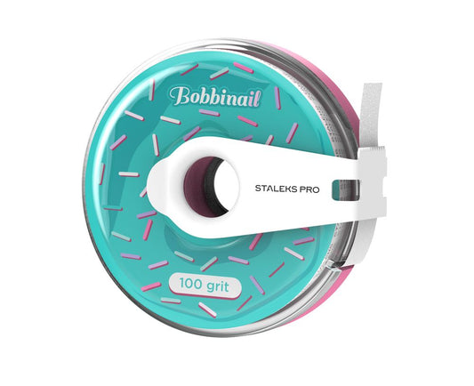Donut - Disposable white nail file tape in donut case 100 Grit